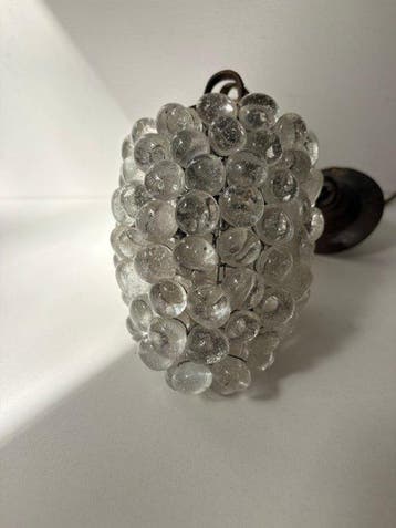 Plafondlamp - Glas, Koper - Vintage druiventroslamp, met