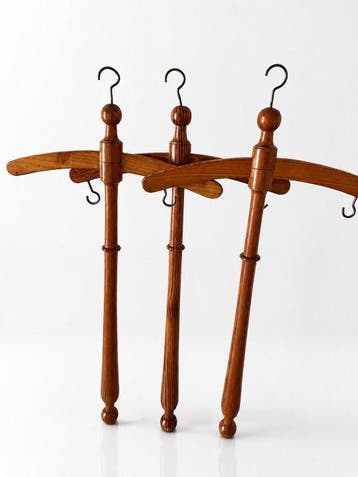 Pair of Vintage Scandinavian Wardrobe Accessories – Set of 3