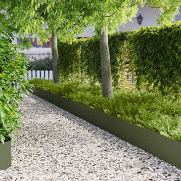 vidaXL Gazonrand 20 st 100 x 30 cm Staal Olijfgroen, Verzenden, Nieuw