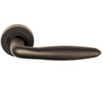 Deurklink BASICS LBXVIIIH op ronde rozet brons, Nieuw