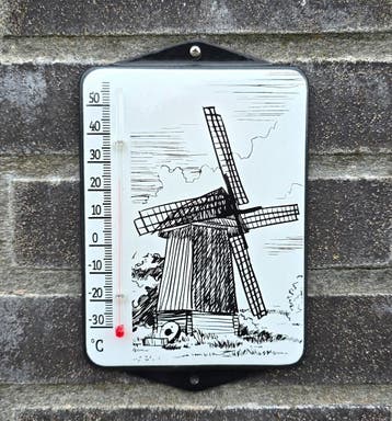 Molen emaille thermometer, Verzenden