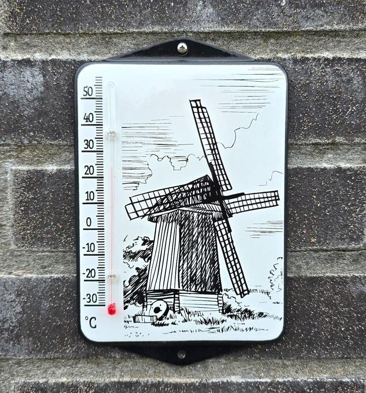 Molen emaille thermometer, Collections, Marques & Objets publicitaires, Envoi