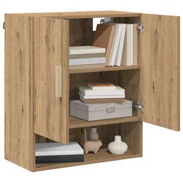 vidaXL Wandkast 60 x 31 x 70 cm Bewerkt hout Artisanaal, Huis en Inrichting, Verzenden, Nieuw