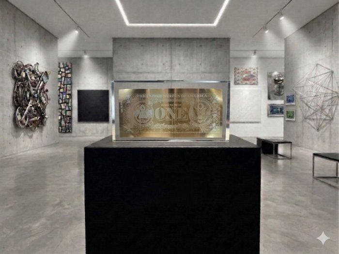 Karl Lagasse - NEW Sculpture *One dollar Champagne, Antiek en Kunst, Kunst | Designobjecten