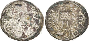 3 Kreuzer 1710 Wuerttemberg Moempelgard: Leopold Eberhard..., Verzenden, België