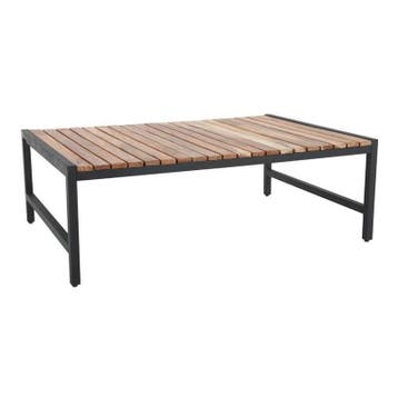 Loungetafel | Hout/Staal | Acaciahout Blad | Zwart Frame |, Verzenden