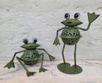 Figurine - A pair of Frog candleholders - Métal, Antiquités & Art