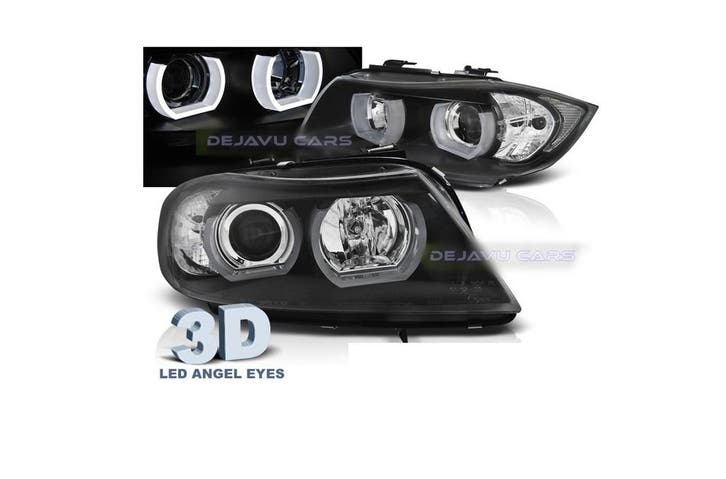 Xenon Look Koplampen met 3D LED Angel Eyes voor BMW 3 Serie, Auto diversen, Tuning en Styling, Ophalen of Verzenden