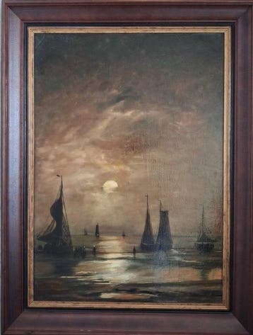 Dutch School(XX) After Willem Mesdag - Bomschuiten in de