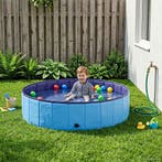 vidaXL Kinder Zwembad Blauw Ø 120 x 30 cm Dik PVC en, Tuin en Terras, Zwembaden, Verzenden, Nieuw