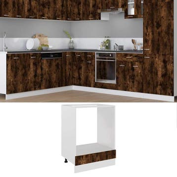 vidaXL Ovenkast Lyon 60x46x81,5 cm bewerkt hout gerookt, Verzenden