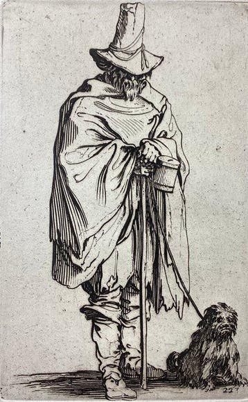 Jacques Callot (1592-1635) - 3 tavv. da Les gueux