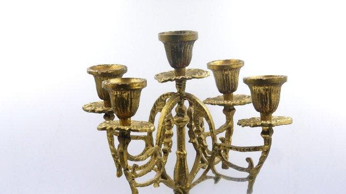 Kandelaber - Brons - 5 vestigingen, Antiek en Kunst, Curiosa en Brocante