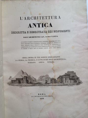 Luigi Canina - L Architettura Egiziana Descritta e