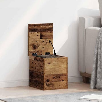 vidaXL Opslagdoos Oud Hout 30 x 35 x 35 cm Bewerkt hout, Verzenden