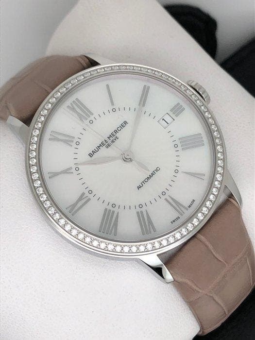Baume & Mercier - Classima Diamonds Automatic - M0A10222 -, Handtassen en Accessoires, Horloges | Heren