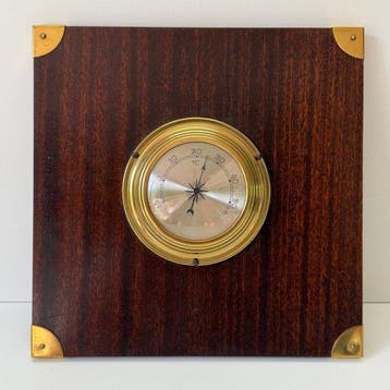 Pilot Marine - Weerstation - Hout, Messing, Glas - 3-delig