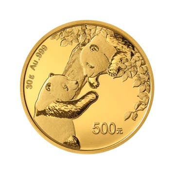 30 gram gouden munt Panda 2023