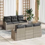 vidaXL Tuinbank Set Lichtgrijs 55 x 55 x 37 cm poly rattan, Verzenden, Nieuw