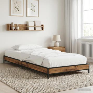 vidaXL Bedframe Oud hout 80 x 200 cm Bewerkt hout, Verzenden, Nieuw