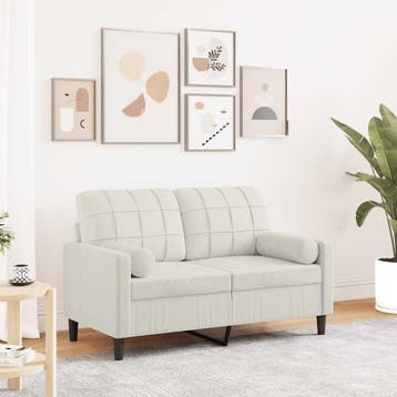 vidaXL Tweezitsbank / zetel met sierkussens 120 cm fluweel, Verzenden