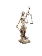 Beeld, Lady of Justice in cold bronze - 35 cm - Polyresin, Antiek en Kunst