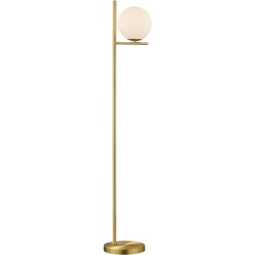 Elegante LED Vloerlamp Trion Pora in Mat Goud met E14 Fittin, Verzenden