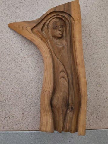 Rambaldi G 2003 - Beeld, Raffigura Maria - 25 cm - hard hout
