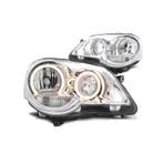 PHARES POUR VOLKSWAGEN VW POLO 9N3 05-09 ANGEL EYES CHROMÉ, Autos : Pièces & Accessoires, Verzenden