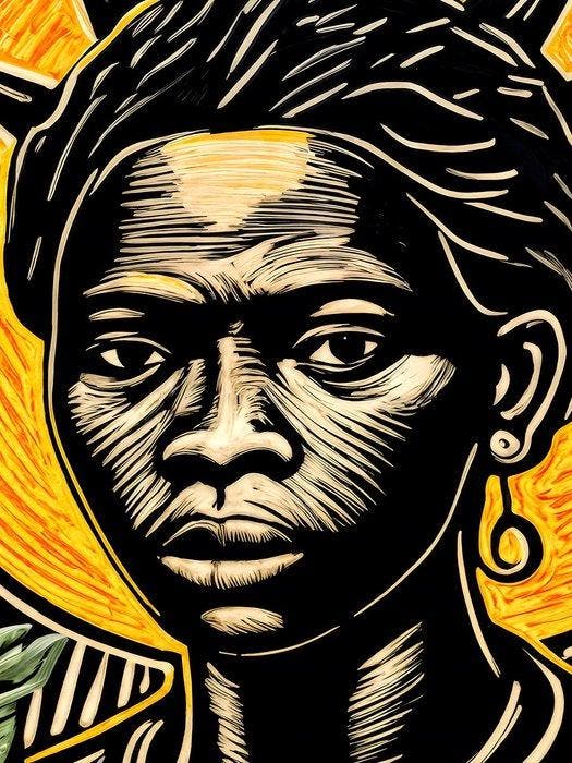 Alonso - Oba | Linogravure numérique XL, Antiquités & Art, Art | Objets design