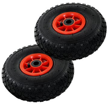 vidaXL Steekwagenwielen 2 st 3,00-4 (245x82) rubber, Zakelijke goederen, Verzenden