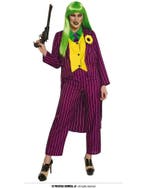 Paars joker dames kostuum, Ophalen of Verzenden