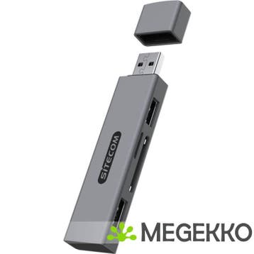 Sitecom USB Stick Card Reader with 2 USB ports, Verzenden
