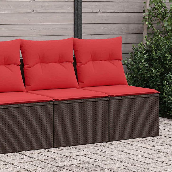vidaXL 2-delige Loungeset met kussens poly rattan acacia, Jardin & Terrasse, Ensembles de jardin, Envoi