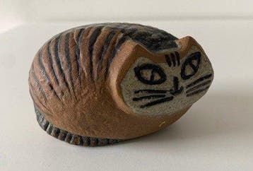 Gustavsberg - Lisa Larson - Statue, Kat - 6 cm - Grès - 1955