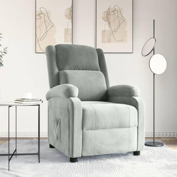 Fluwelen Relaxzetel | Retour Deal, weg is weg (fauteuil), Huis en Inrichting, Fauteuils, Kunststof, Verzenden, 75 tot 100 cm, Zo goed als nieuw