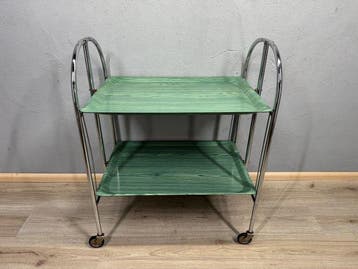 Chariot de service - Métal, Chrome, plastique - Chariot de