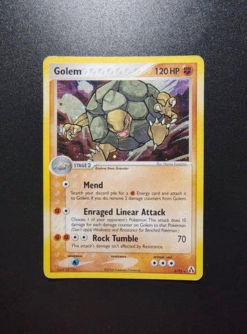 Pokémon - 12 Card - Golem- Onix - Rapidash - Ekans - Geodude