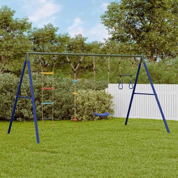 vidaXL Schommelset met schommel, trapeze, ladder en klimtouw, Verzenden
