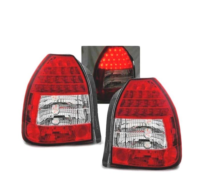 FEUX ARRIÈRE LED HONDA CIVIC 3P 95-01 ROUGE CRISTAL, Autos : Pièces & Accessoires, Éclairage, Envoi