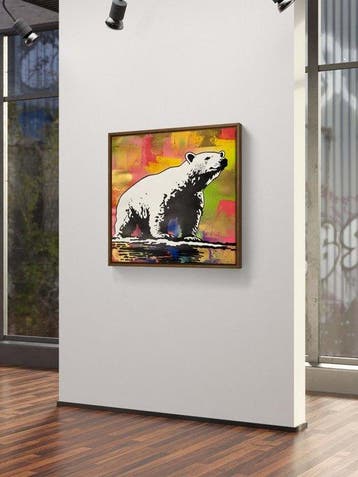 isem (1985) - Polar Bear ( size 68x65cm 100% hand paint )