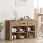 vidaXL Dressoir met lade Artisan Eiken 100 x 30 x 59,5 cm, Huis en Inrichting, Verzenden, Nieuw