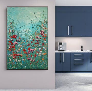 Irina Morisch - sweet dream- XXL abstract floral artwork-