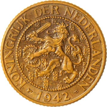 Nederland. Wilhelmina. 1 Cent 1942 PP & 1943 PP gele cent