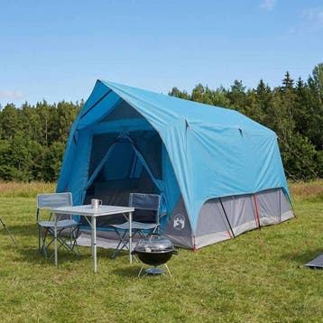 vidaXL Tunneltent 8-persoons Blauw Polyester en Staal, Verzenden