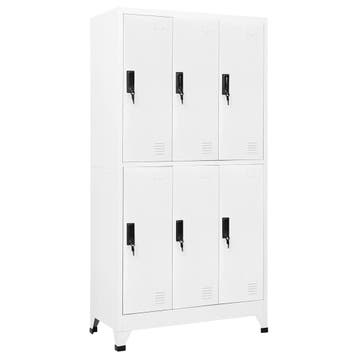 vidaXL Lockerkast 90x45x180 cm staal wit, Verzenden, Nieuw