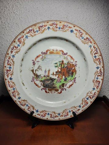 Bord - Porselein - Meissen-stijl Qianlong