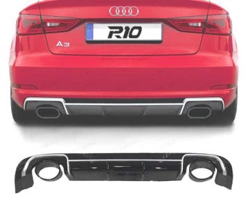 Diffuseur Pour Audi A3 V8 Sedan Look Rs3 13-15 + Embouts D´é, Verzenden