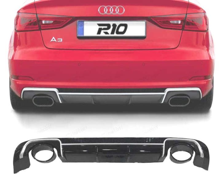 Diffuseur Pour Audi A3 V8 Sedan Look Rs3 13-15 + Embouts D´é, Auto-onderdelen, Carrosserie, Verzenden