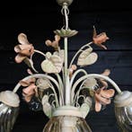 Kroonluchter - Staal, Glas - Franse tole-kroonluchter met